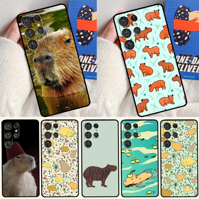Capybara lovely animal Phone Case For Samsung Galaxy S25 Ultra S23 S20 S21 S22 S24 FE S9 S10 Plus S24 Ultra Cover