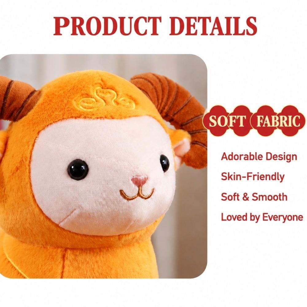 20/30cm Plush Mascot Doll New Year Mascot Goat Plush Doll Sheep Stuffed Animal Toy Home Decoration