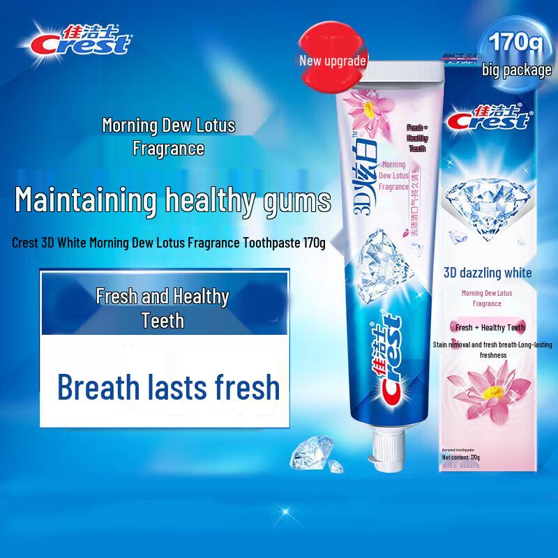 

Crest 3D White Morning Dew Lotus Scent Toothpaste 3 x 170g