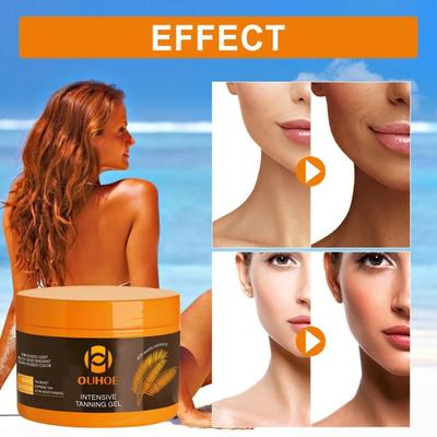 Gel abbronzante per esposizione al sole Crema acceleratrice naturale per abbronzatura Acceleratore per abbronzatura profonda Ingredienti sicuri Gel abbronzante per lettini abbronzanti all'aperto