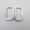 Aluminum Alloy Black Carabiner with Electrophoretic Finish - 53x345MM Square Track Flat Buckle for Backpack