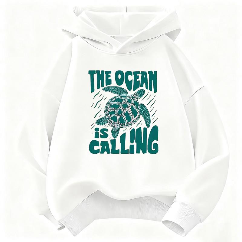 Fashion Sea Turtle Girls Hooded Kids Design Children's Sweatshirt Cute Hoody for Boys Girls Casual Hoodies for Spring