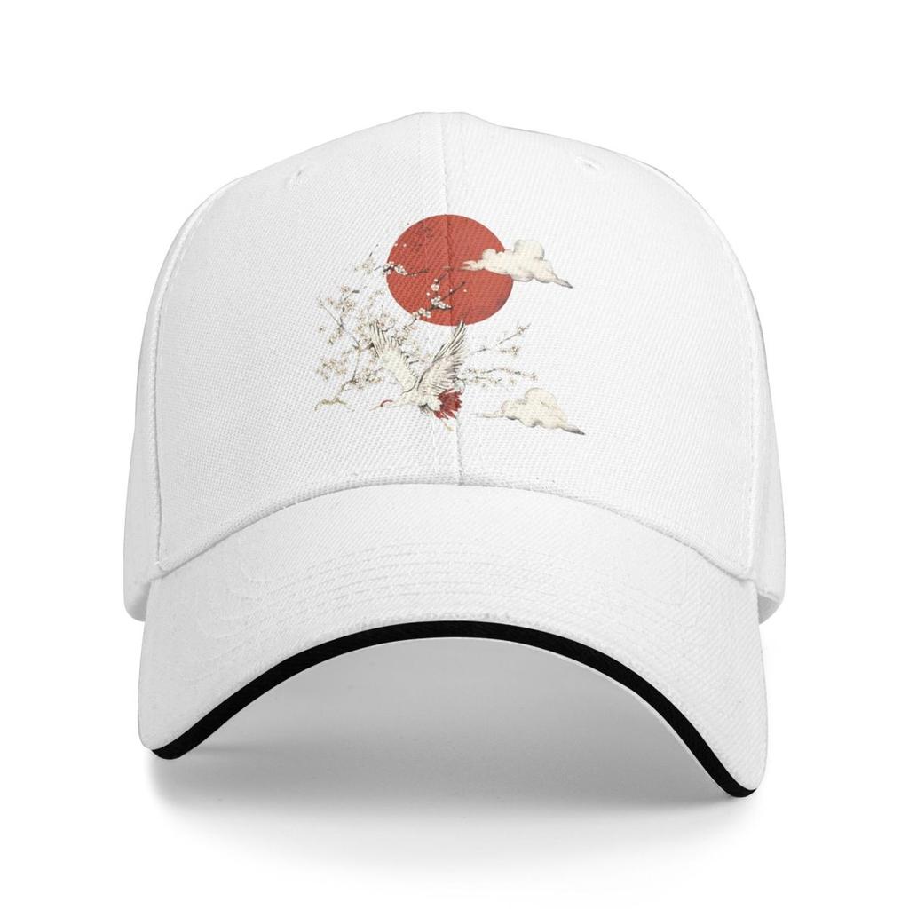 Baseball Caps Japan Tokyo Harajuku Cherry Blossom Bird Trendy Customized Unisex Outdoor Spring Caps