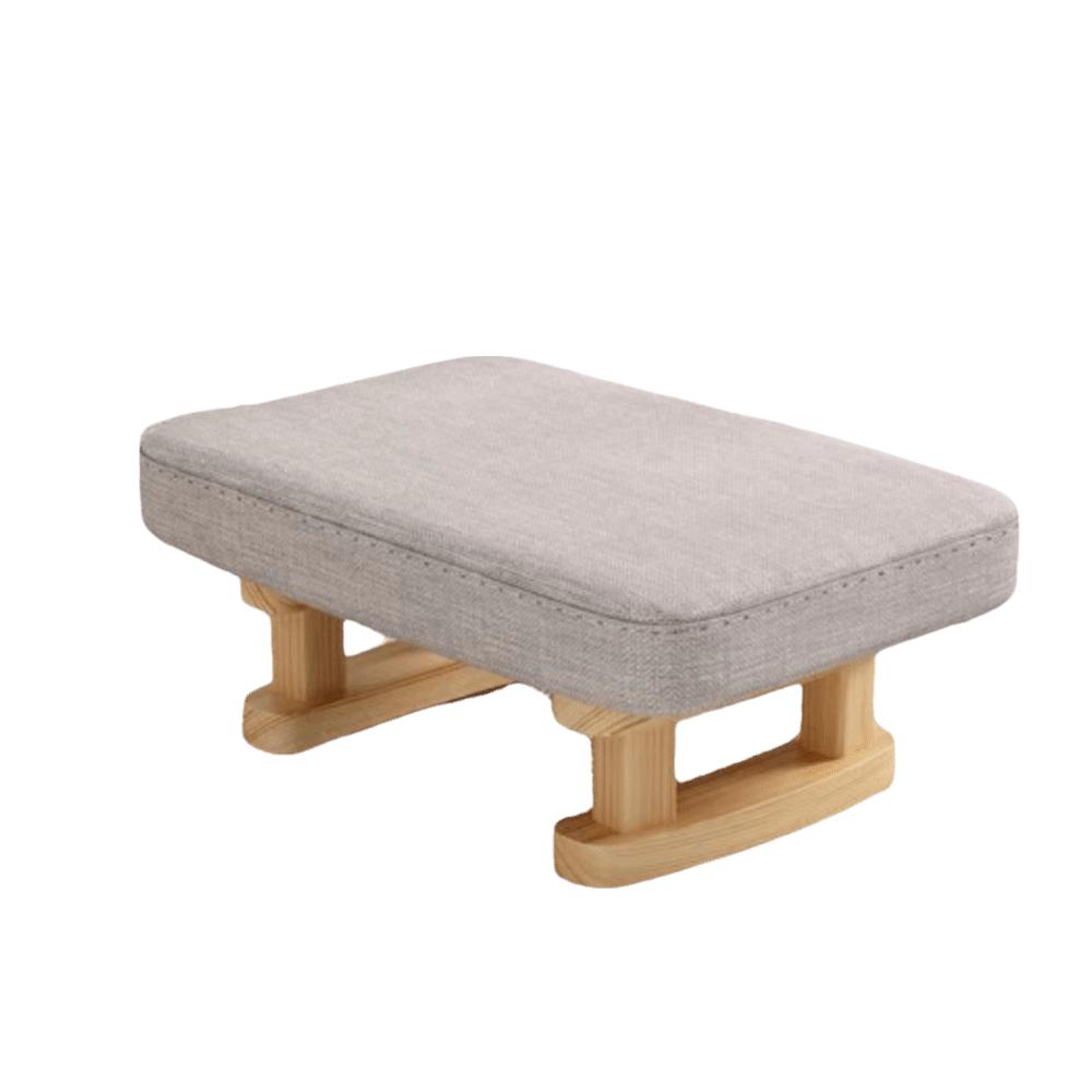 Smooth Solid Wood Foot Stool Rounded Edges Foot Rest Creative Shoe Changing Bench Bathroom Use