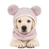 Cute Pet Knitted Warm Hat Noise Reduction Hearing Protection Dog Calming Earmuff Solid Color Handmade Pet Headgear Cosplay Party