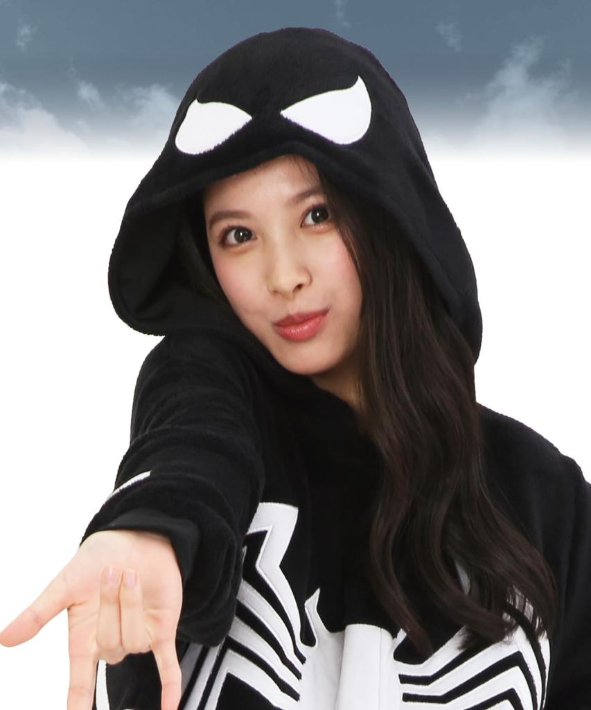 Marvel Black Fleece One Size Fits [SAZAC] Spider-Man Kigurumi, All, DNY-084