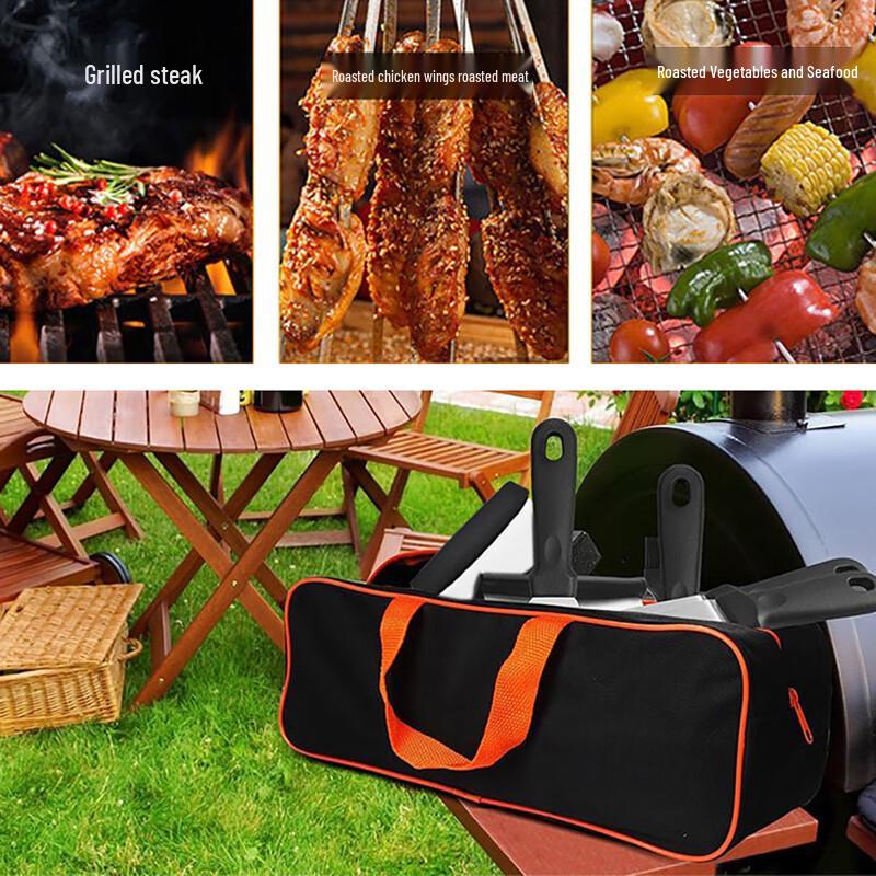 Zhi Shi 14-Piece Stainless Steel BBQ Tool Set