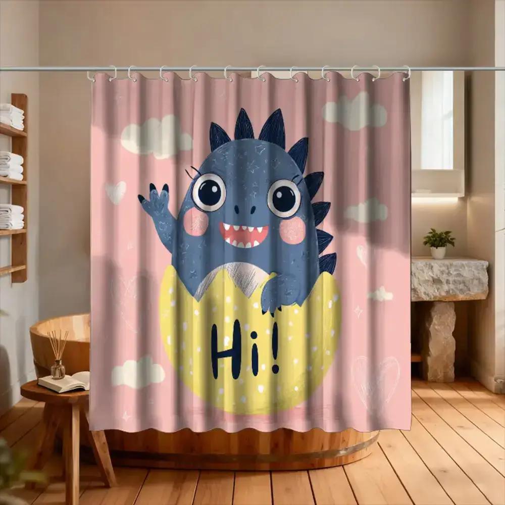 

1Pc Bathroom Shower Curtain, Illustration And Picture Book Sharing Session, Anime Festival Shower Curtain, Includes 12 Hooks, 70 W60H190(CM)-1 Pcs