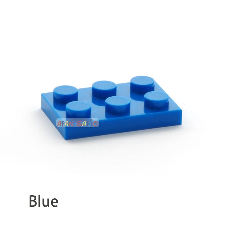 50pcs DIY Building Blocks Thin Figures Bricks 2x3 Dots 12Color Educational Creative Size Compatible With 3021 Toys for Children