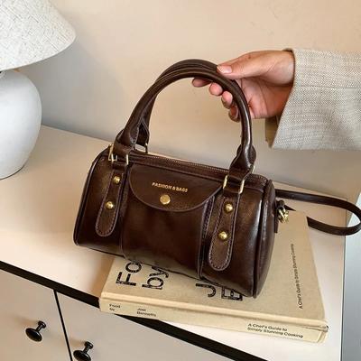 Kleine Vintage-Tasche für Damen, Herbst/Winter, Kissen, tragbar, hochwertige Maillard-Pendler-Umhängetasche im Westernstil