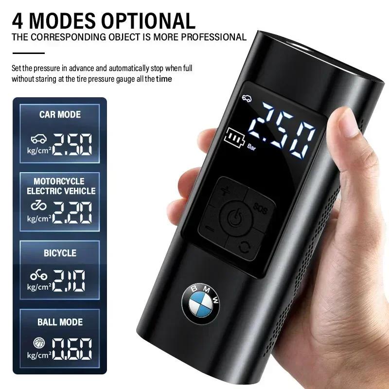 Car Tire Inflator Smart Digital Inflatable Pump Emblem Car Goods For BMW F10 F11 F12 F07 F01 F02 F30 F35 F34 F36 4 5 GT E39 E46