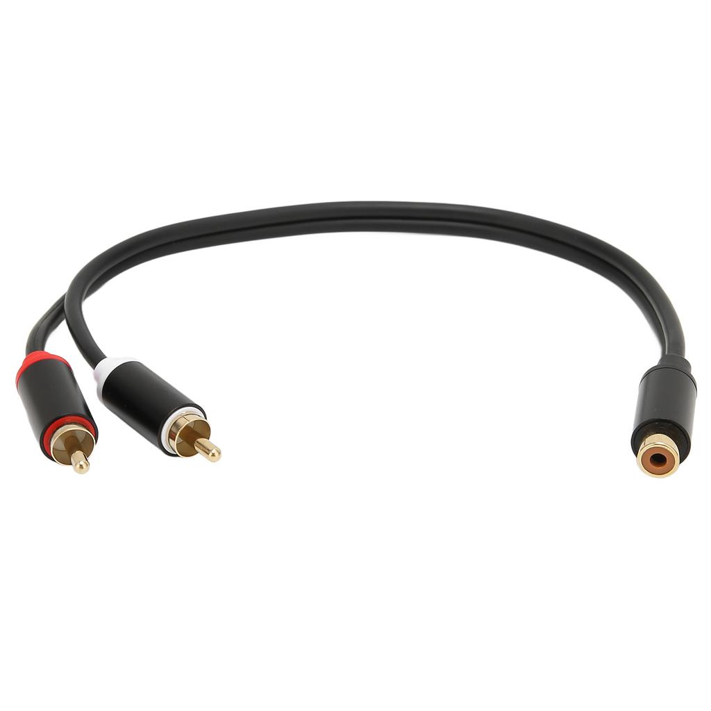 2 Stück Cinch-Buchse auf 2 Cinch-Stecker Y-Kabel Subwoofer Vergoldeter Dual-Cinch-Steckeradapter für CD-Player Verstärker Fernseher