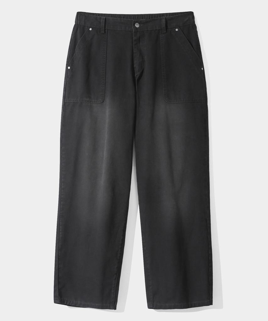 Dimiteulibeullaeg Essential Fade Wash Fatigue Pants_Black