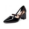 Modische hochhackige Sandalen für Damen im Sommer 2025 mit dicken Absätzen und spitzen Cut-out-Sandalen Modeschuhe
