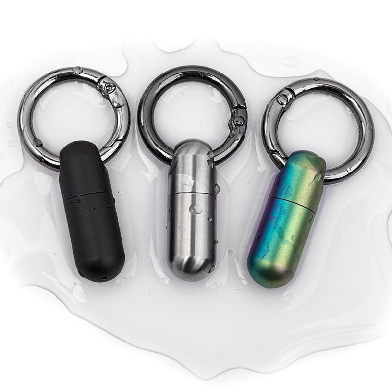 1 szt. Przenośny Uszczelniany Pojemnik Wodoodporny Pojemnik na Leki Zewnętrzny Mini Stop Tytanu Apteczka Etui na Tabletki Brelok