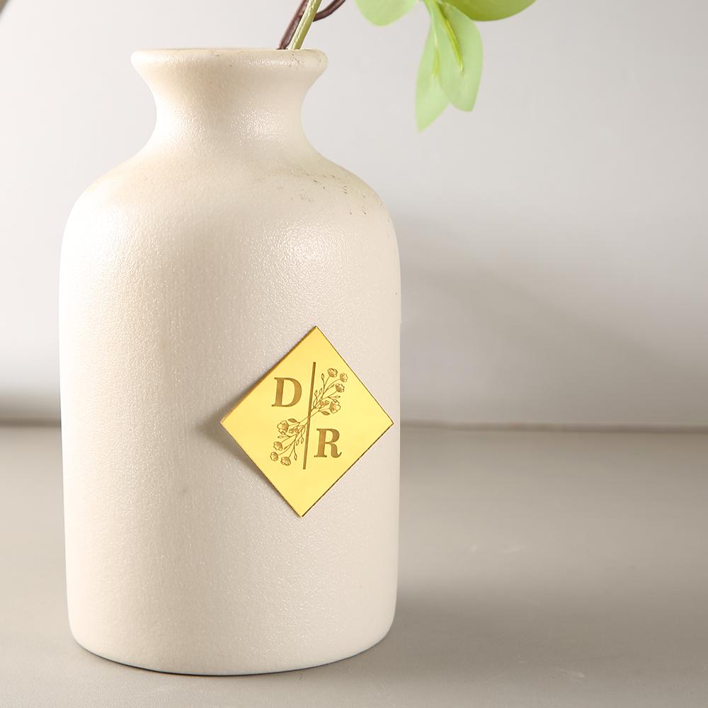 50 pcs Mirror Gold custom wedding chocolate sticker labels,  label anniversary chocolate sticker labels, engagement gift sticker