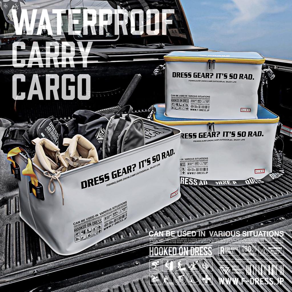 DRESS Waterproof Cargo 36L with Gray x Disaster Trunk Large Waterproof Carry-On Mini, Lid, Olive, Preparedness, Cargo, Container, Waders, Capacity,