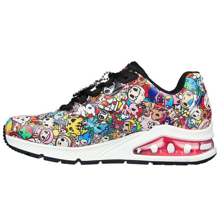 Skechers Tokidoki X Uno 2 Comfortable Versatile Low-Top Casual Shoes Women sneakers Black Multicolor 155226-MLT 35
