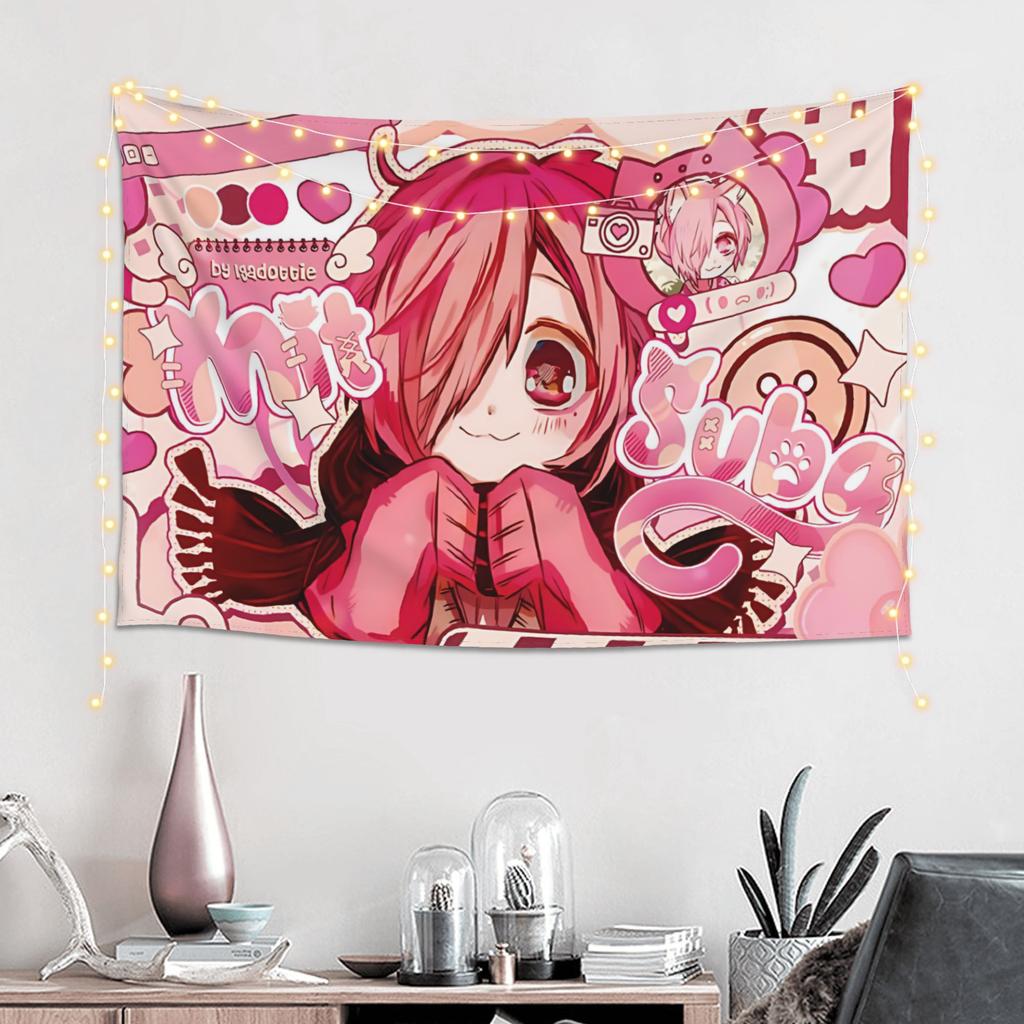 Colorful Anime Girl Tapestry Wall Hanging Blanket Tapestry Home Decor Items Wall Decorations