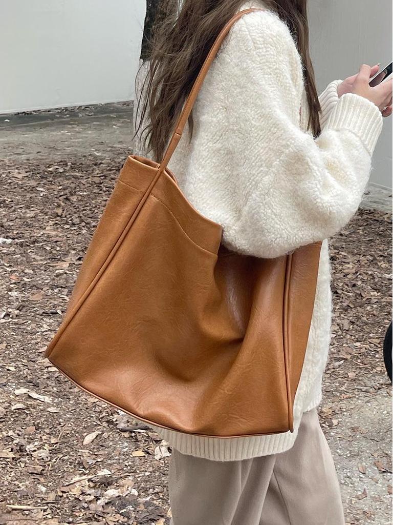 Maillard Women's Large Capacity 2023 Casual Soft Leather Commuter Shoulder Tote Bag