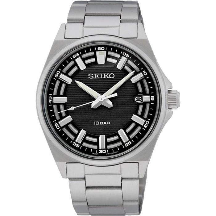 Seiko Quartz SUR505 Watch (Black) + Band Adjustment Tool