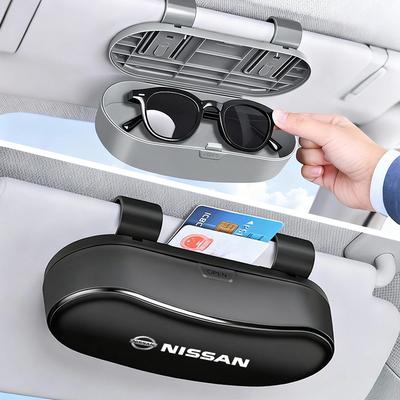 2026 Car Glasses Box Sunglasses Holder Sun Visor Storage Case For Qashqai J11 Sylphy N7 Teana Note Navara Juke GTR Patrol