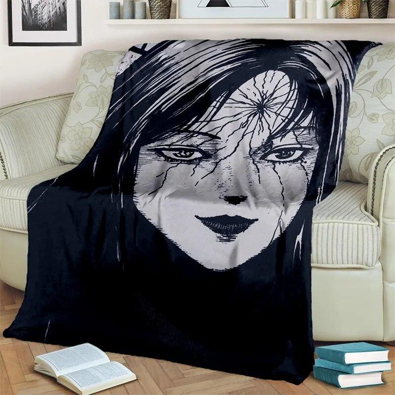 3D Horror Ghost Junji Ito Tomie Kawakami Blanket,Soft Throw Blanket for Home Bedroom Bed Sofa Picnic Travel Office Cover Blanket