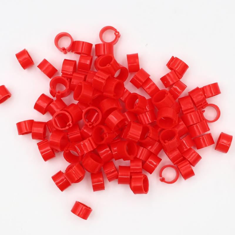 100Pcs Birds Pigeon Foot Rings Small Poultry Foot Ring 10 Colors Plastic Dove Clip Quail Pigeon Foot Ring Pet Bird Supplies
