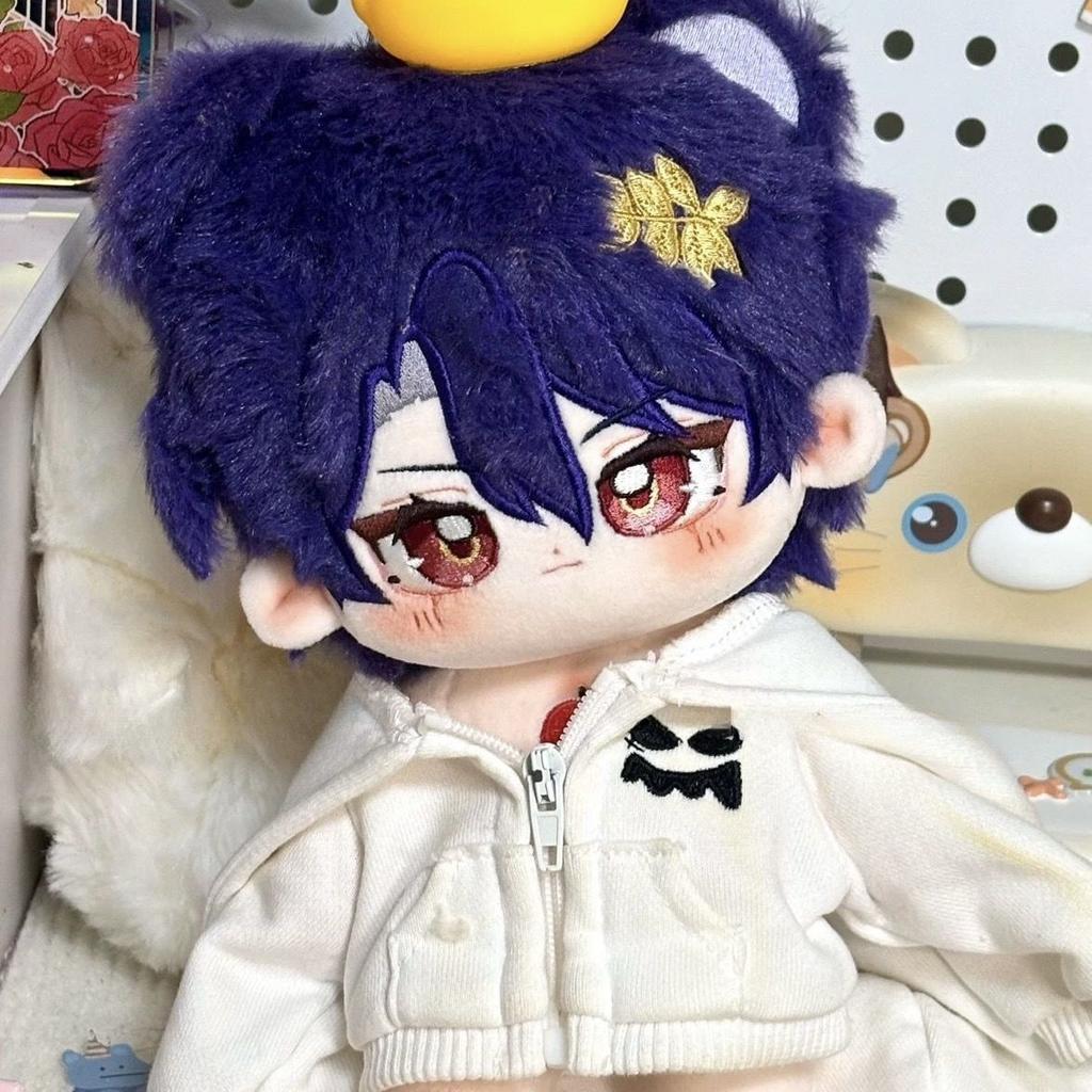 20Cm Honkai Star Rail Dr. Ratio Cotton Plush Doll Cute Stuffed Toy Verity Plushie Figure Animal Ear Handsome Birthday Gift