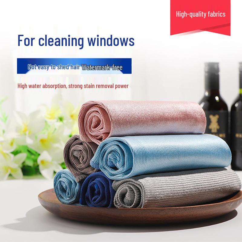 

Тканина для чищення скла та дзеркал без ворсу «Риб яча луска» - Блиск без розводів для чищення столу, винних келихів та екранів Edged 30*40cm світло-синій колір