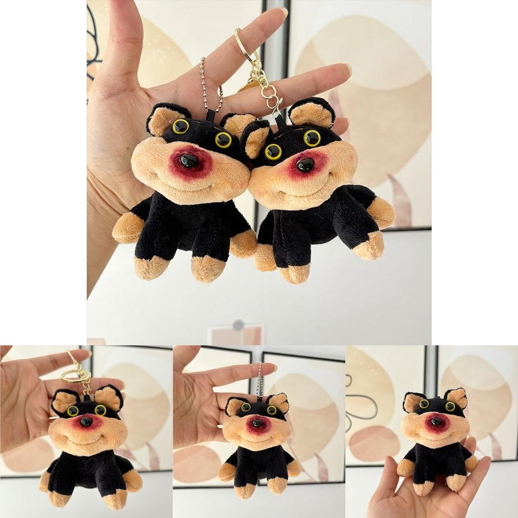 Adorable Small Dog Plush Toy With Soft Short Fur Ideal For Keychains And Gifts