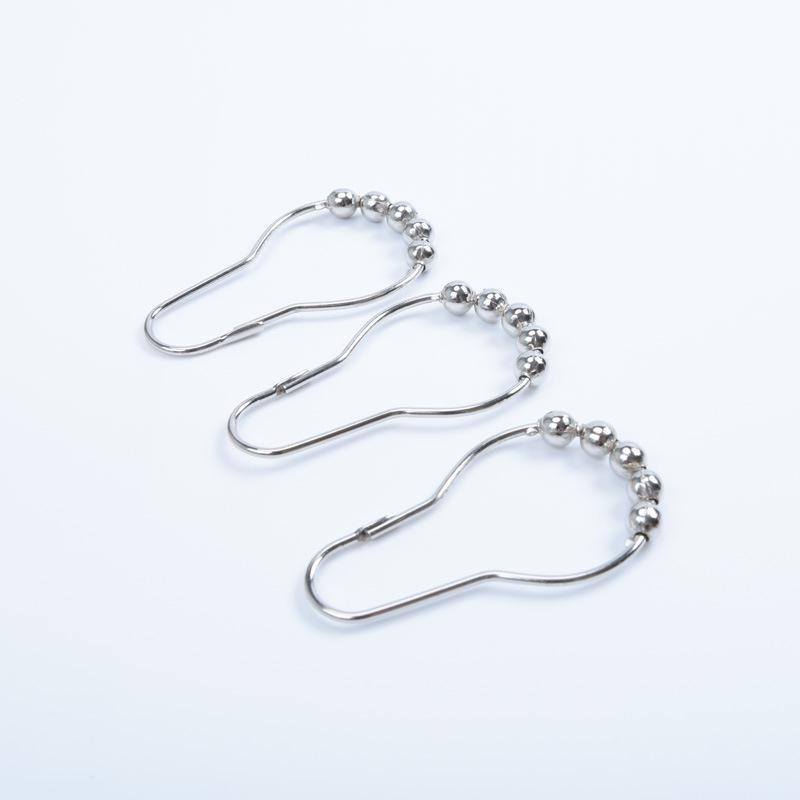 Metal Five-Bead Curtain Rings with Ball Bearings - Shower Curtain Accessories
