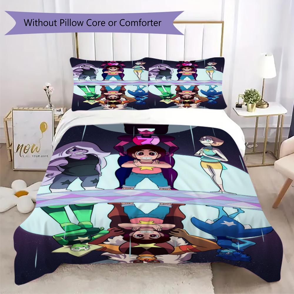Energetic Cartoon Pattern Bedding,Quilt Set Quilt Cover Pillowcase Home Birthday Gift (1*duvet cover+2*pillowcase,without core)XSJT0917254