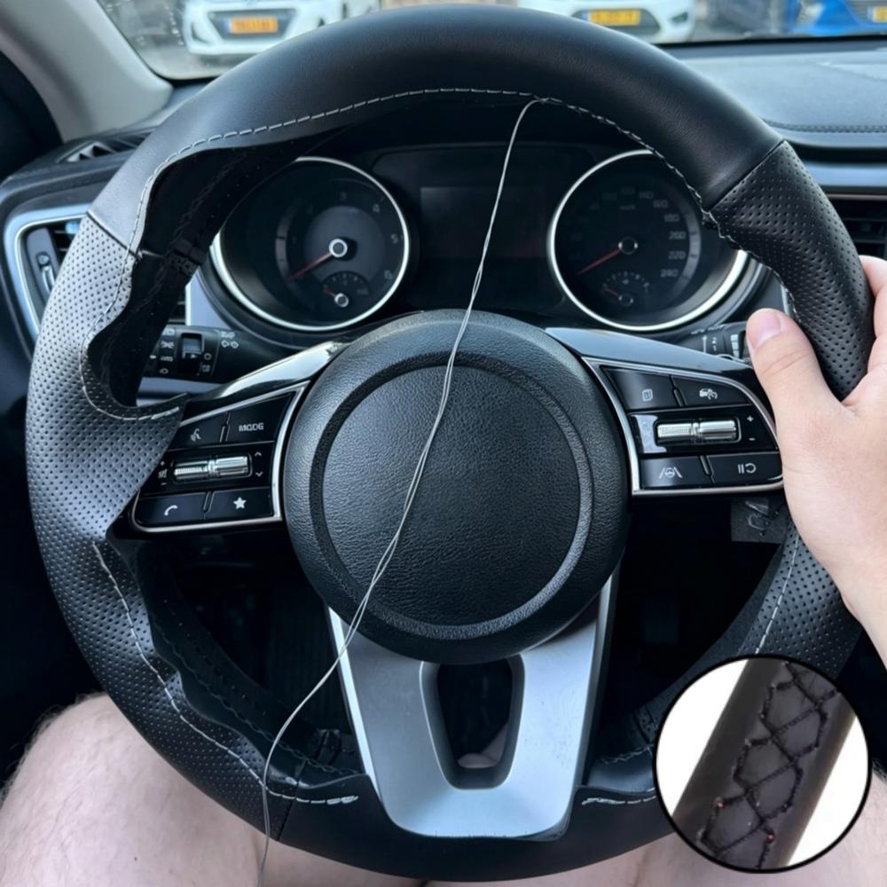 Hand Stitched Perforated Artificial Leather Steering Wheel Cover For Kia K5 Optima Cee'd Ceed Forte Cerato (AU) 2018