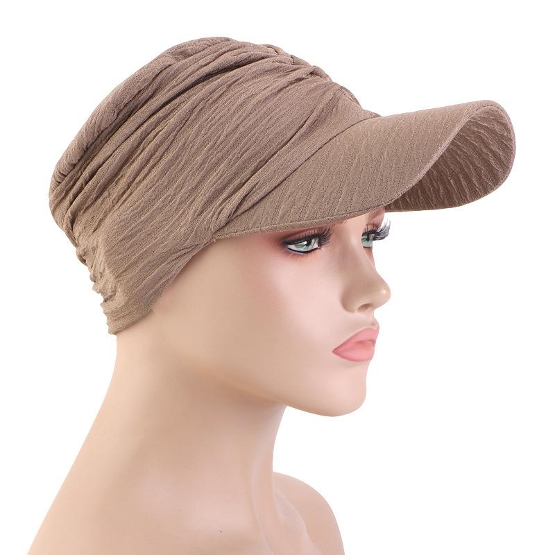 Folded brim headscarf cap cap flat top visor sun hat bag head cloth cap JDTG