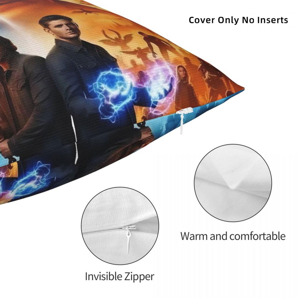 Pillow Cover Dean Winchester Supernatural Television Cushion Cover Novelty Pillow Case For Sofa Bedroom Home Decor Pillowcases