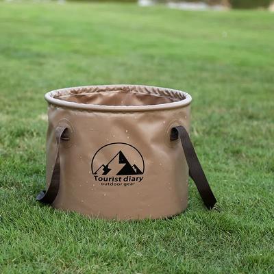 1pc Handheld Bucket Outdoor Foldable Waterproof Sink Bucket Portable Travel Camping Fishing Storage Bucket