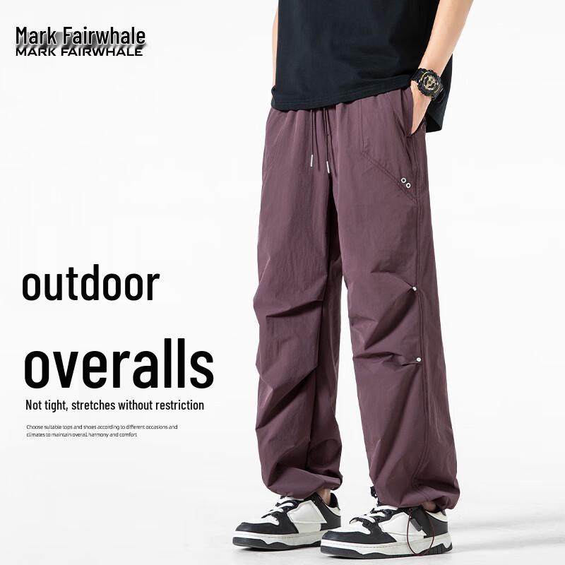 Mark Fairwhale Men's Adjustable Cuff Straight-Fit Cargo Pants