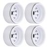 4pcs Metal 1.9 Inch Wheel Rims 10 Triangle Hole Hub for AXIAL SCX10 110 RC Climbing CarWhite