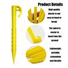 20Pcs Canopy Stake Spirals Plastic Tent Peg Outdoor Blanket Stakes Yard Lawn Peg