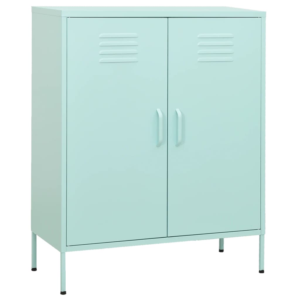 Storage Cabinet Mint Green 80 x 35 x 101.5 cm Steel