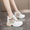 Fashion Comemore Women Platform Sneakers Inner Height Increase Female Breathable Mesh Sport Shoe Casual Lace Up Outdoor Zapatillas Mujer