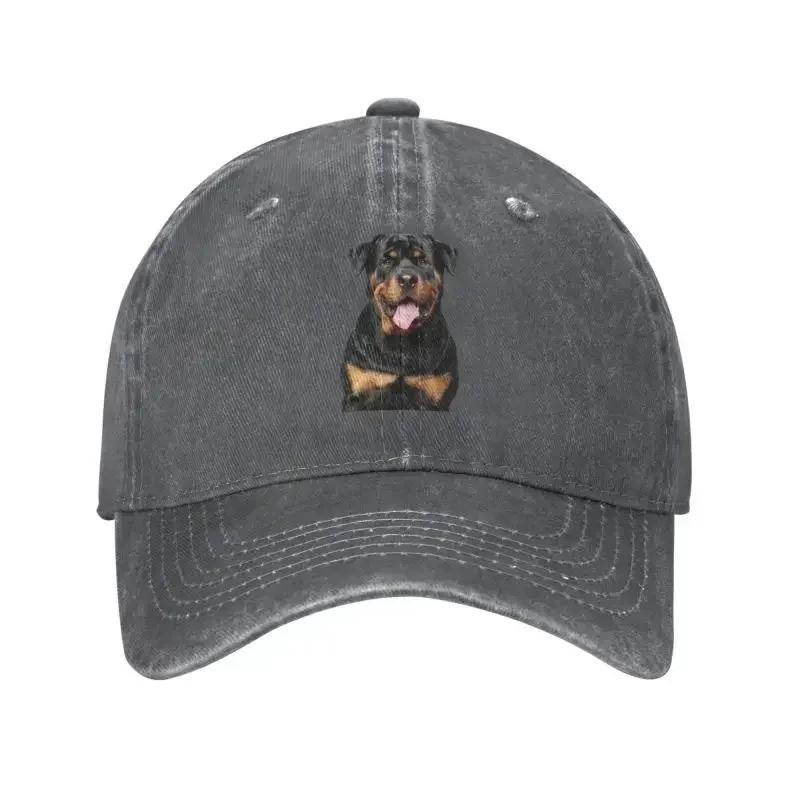 Fashion Cotton Rottweiler Dog Baseball Cap Women Men Personalized Adjustable Adult Dad Hat Summer