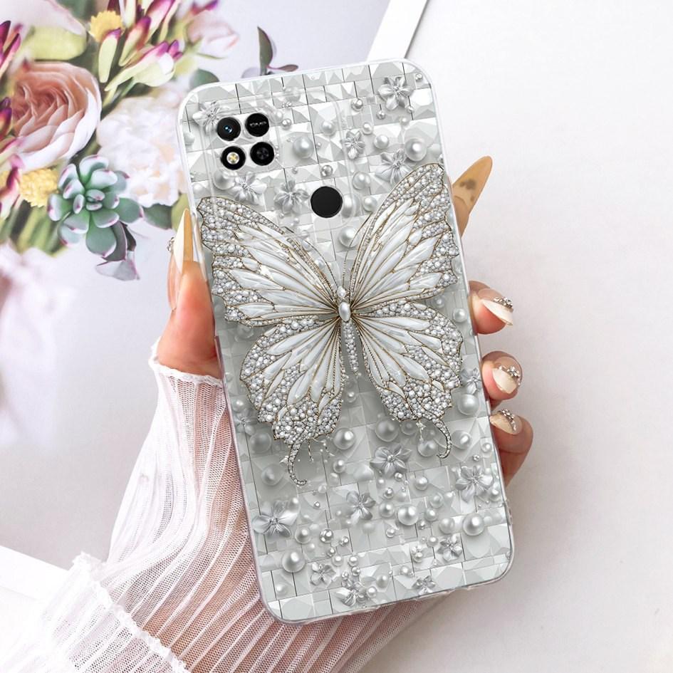 For Xiaomi Redmi 10A Case Popular Flower Bowknot Soft Clear Silicone Phone Cover For Xiaomi Redmi 10A Sport Funda Redmi10a Shell