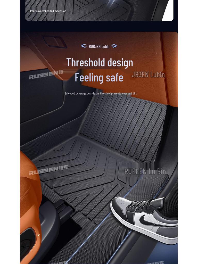 Lubbin TPE Door Sill Mats for Deep Blue S05 - Full Coverage Interior Accessories