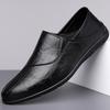 2025 spring and autumn new lazy one-pedal casual leather shoes men's versatile Doudou shoes breathable soft-soled driving shoes 986