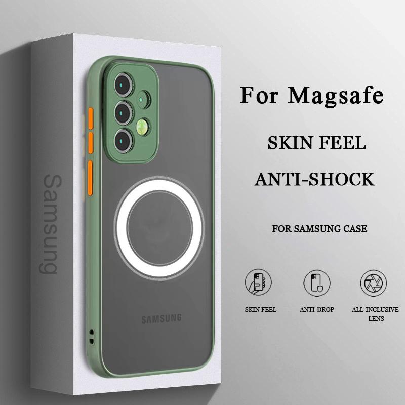 Case For Samsung Galaxy S23 S22 S21 Ultra Plus 5G Shockproof Back Cover Luxury Armor Matte For Magsafe Magnetic Wireless Charge