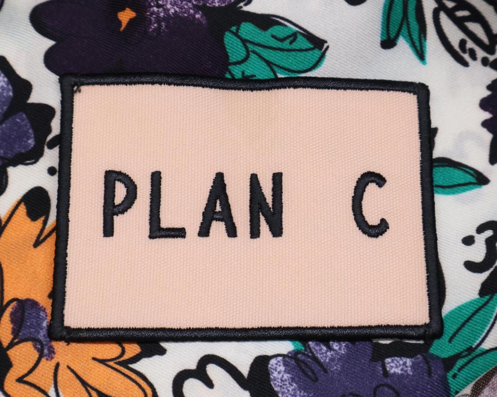 Plan C ABCAB64VZ8TP060 Flower Frill Bow Tie Long Sleeve Dress 38 White / multicolorUsed