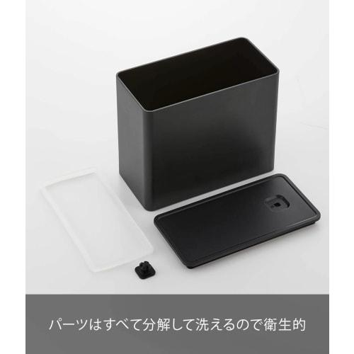 Yamazaki Tower Coffee Canister with Valve, Airtight, Black, Dimensions: Approx. 18.4cm W X 9.2cm D X 15.4cm H, Coffee Container, Disassembles and Wash