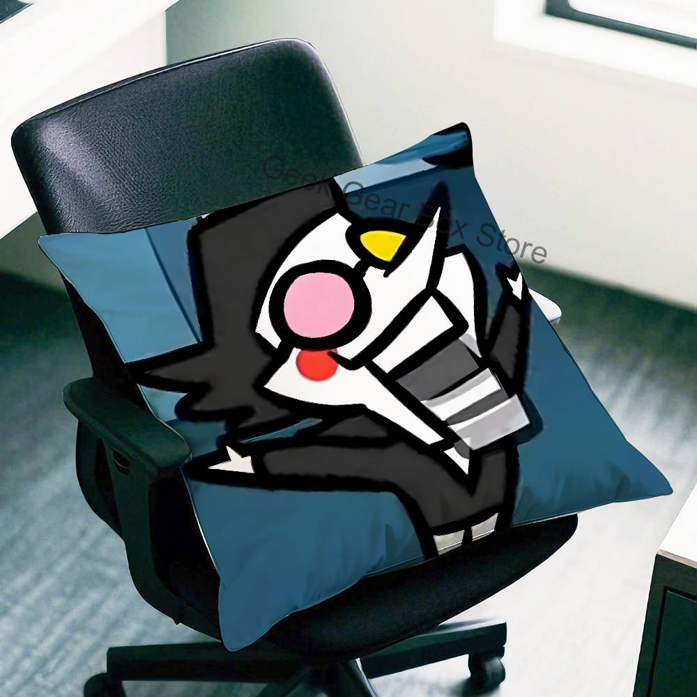 Game D-Deltarune Spamton Anime Celebrity Merchandise All-Match Printed Pillow Case Sofa Car Office Room Decoration Protector
